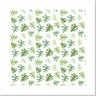 Monstera Leaves Pattern Posters and Art